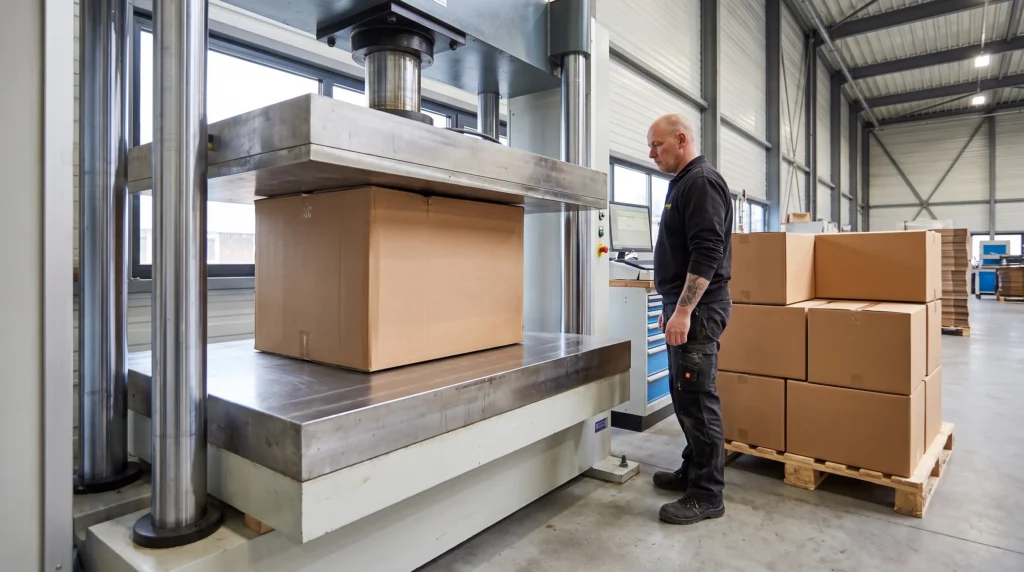 Stevige dozen testen op stapeldruk en transportrisico's - Main Image