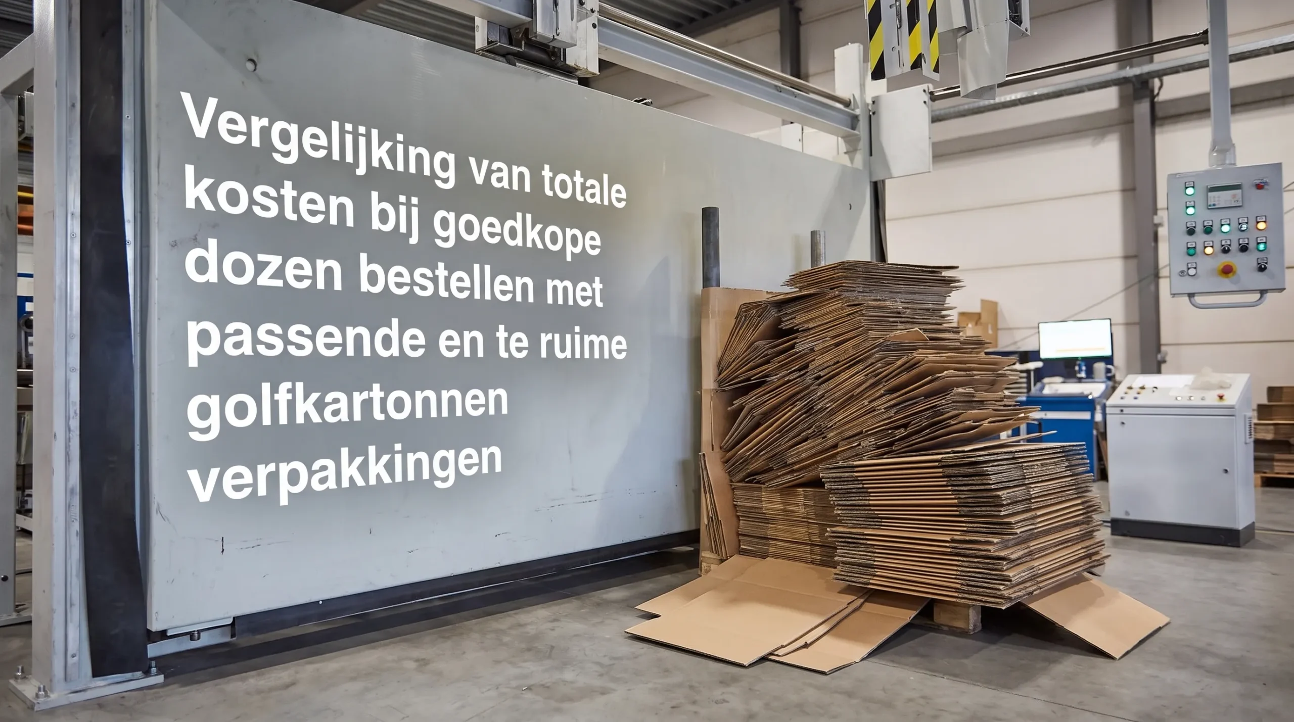 Vergelijking van totale kosten bij goedkope dozen bestellen met passende en te ruime golfkartonnen verpakkingen
